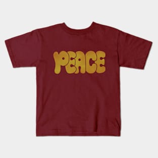 Peace dark gold Kids T-Shirt